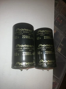 2pcs Nippon PIONEER audio chemi-con 63v 22000 from vsx ax3 receiver - amplifier - Picture 1 of 7