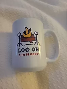Life is good 83803 Log On Coffee Tea Cup Mug - Picture 1 of 3