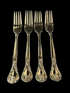 4 (Four) Dinner Forks GRAND MASTER by GODINGER Silverplate 7 1/2" Flatware - Picture 1 of 6