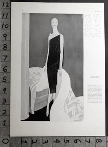 1926 DAMEN MODE KLEID FRANSEN STEIN BLAINE FLAPPER ART DECO BENITO ART AD 31320 - Bild 1 von 1