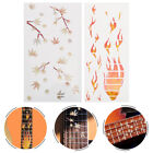  2 Sheets Guitar Fretboard Stickers Paper Learn Musical Instrument Decals
