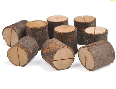 22 Rustic Wood Place Card Holders  for Weddings & Parties - Image 1 of 4