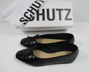 NEU Schutz Arissa Nappa Kroko schwarz Damen Ballerinas Größe 7,5B - Bild 1 von 5