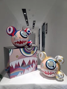 Murakami Takashi Obra de Arte MR-DOB Resina Chapado Adornos Juguete Rojo Dorado Colores - Imagen 1 de 10