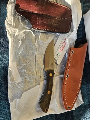 Bark River Iron River Magnacut Green Micarta Black Liners Brass - Image 1 of 4