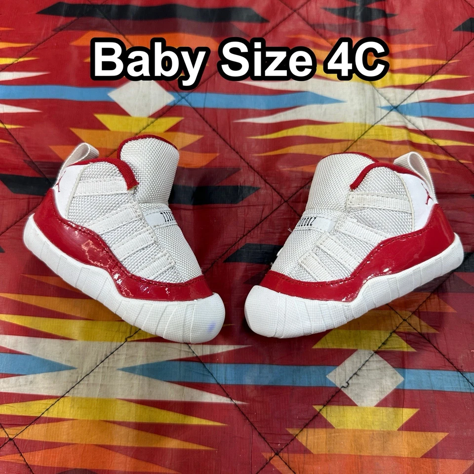 Nike Air Jordan Retro XI 11 Кроватка Ботильоны Вишня 2022 Красный Детский Размер 4C CI6165-116 - Изображение 1 из 4