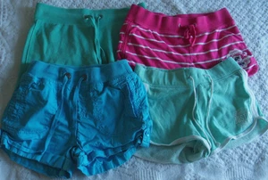 Justice 10 Girls Shorts LOT PLAY camp summer spring blues green pink - Picture 1 of 12