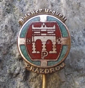 Vintage Pilsner Urquell Tschechische Brauerei Pils Lager Bier Pin Anstecker - Bild 1 von 3