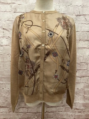 Pendleton Sweater Women L Vintage Cardigan Silk Wool Equestrian - Image 1 of 4