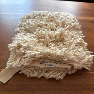 New Vintage Simplex Cotton Flat Duster Cleaning Mop Head Replacement - Image 1 of 4