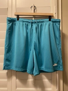 Pantalones Cortos Nike Hombres Talla XL Malla Flujo Azul Teal Gimnasio Correr Entrenamiento Baloncesto Atlético - Imagen 1 de 5