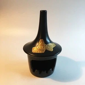Vintage MCM Sascha Brastoff Signed Chimney Ashtray Gold Eskimo Fish Design H-7 - Picture 1 of 8