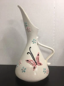 Hull Pottery Company Butterfly Pitcher/Vase W Angular Spout #B15 - Picture 1 of 9