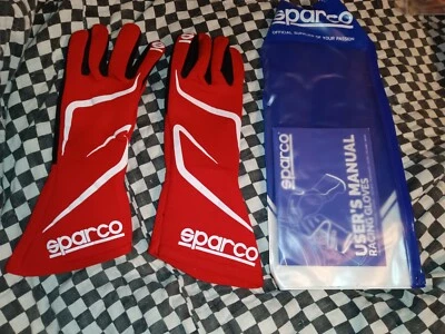 Sparco Racing Rally Race & Kart Gloves LAND + (FIA Approved) red - size 8 - Image 1 of 4