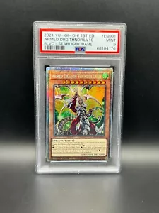 Yugioh PSA 9 NEUWERTIG bewaffneter Drache Donner LV10 BLVO-EN001 Sternenlicht selten 1. S#4176 - Bild 1 von 2