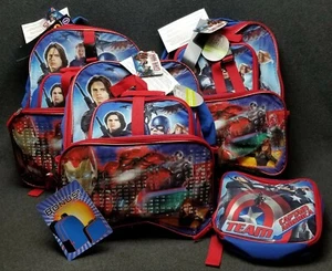Menge 3 Marvel Captain America Bürgerkrieg Rucksäcke mit Cargotasche/Lunchbox - Bild 1 von 3