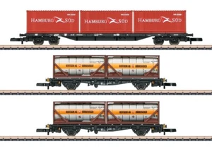 MÄRKLIN 82663: Containertragwagen Sgs 693 mit 3 St. 20"-Containern, Spur Z, NEU - Bild 1 von 1