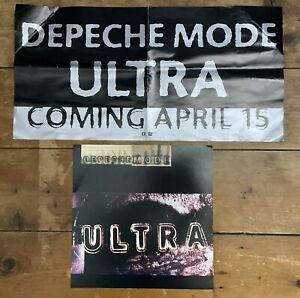 DEPECHE MODE Oryginalny 1997 ULTRA Reprise Promocyjny plakat ze sklepu z płytami + płaski