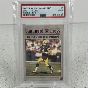 2000 Pacific Vanguard Press NFC #5 Brett Favre Packers HOF PSA 9 MINT - Pop 5 - Picture 1 of 3