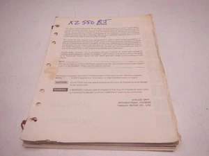 1982 Yamaha XZ550RJ Vision 550 Service Manual XZ550 RJ XZ 82 - Picture 1 of 8