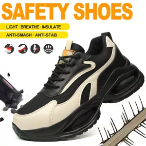 Women Work Safety Steel Toe Lady Shoes Lightweight Sneaker Indestructible Boots - Picture 1 of 27