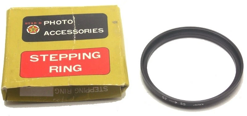 Star D Metal Step Up Ring 52mm to 55mm 52-55 in Box Made in Japan Lightly Used - Image 1 of 1