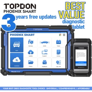 TOPDON Phoenix Smart Ultra OBD2 Vehicle Diagnostic Scanner ECU  Programming Tool - Picture 1 of 23