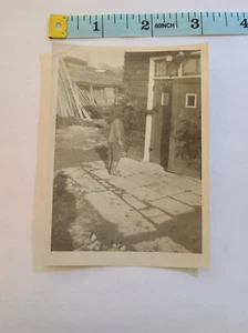 Photo of a Japanese Child Standing Outside a Church on Christmas 1946 Original - Picture 1 of 3