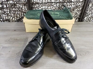 SCARPE DA UOMO VINTAGE FLORSHEIM THE CANFIELD PELLE DI VITELLO NERA TAGLIA 8,5 C #20623 - Foto 1 di 12