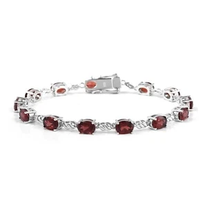 PULSERA MOZAMBIQUE GRANATE, PLATA DE LEY 8,0 PULGADAS, 14,00 CTS. - Imagen 1 de 4