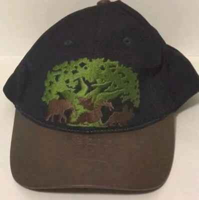 Sombrero Gorra Animal Kingdom Correa Para Hombre Azul Imitación Cuero Ala Árbol de la Vida Foto 1 de 4