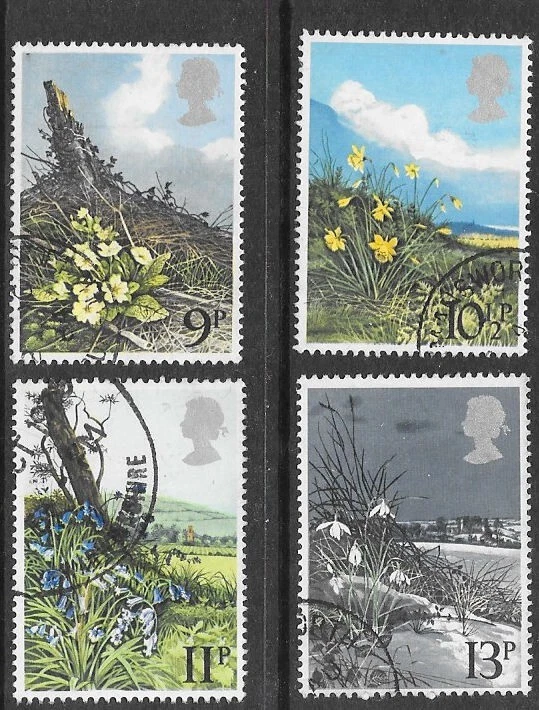 GB 1979 British Wild Flowers conjunto de estampillas usado fino Foto 1 de 1