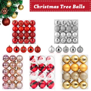 12/50x Weihnachtskugeln Christbaumkugeln kunststoff Weihnachten Weihnachtsdeko - Bild 1 von 49