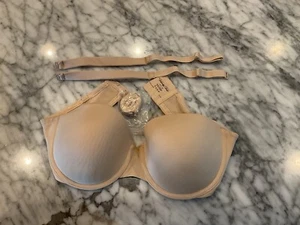 Vanity Fair trägerloser/wandelbarer beige Bügel BH. Größe 36D - Bild 1 von 11