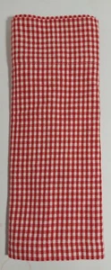 Classic Red & White Checked Gingham Valance Curtain Swag 40" Wide X 15" Long - Picture 1 of 6