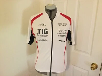 TIGORA Cycle Jersey Zip Up Ladies Size 0 White, Red, Black A1 Foto 1 de 4
