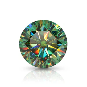 0.5~6ct VVS1 green yellow Round Excellent Cut Moissanite Loose Gemstones &GRA - Picture 1 of 4