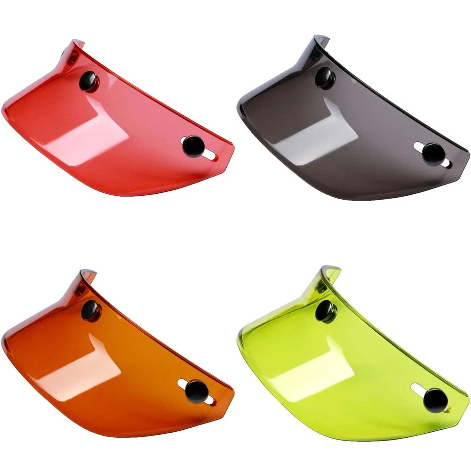 Redbike Hip Helmschirm für Motorrad Jethelme mit 3 Druckknöpfen