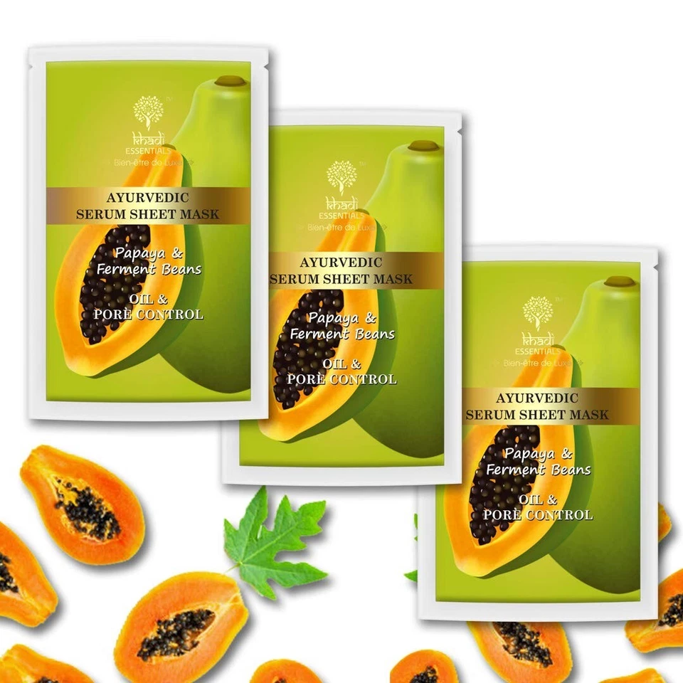 Khadi Essentials сыворотка лист маска для светящегося лица (упаковка из 3) - Изображение 1 из 1