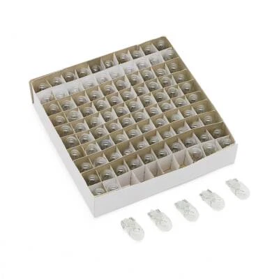 12v Bulk Box of 100 194 Clear Wedge Incandescent Instrument Panel Light Bulbs Foto 1 de 4
