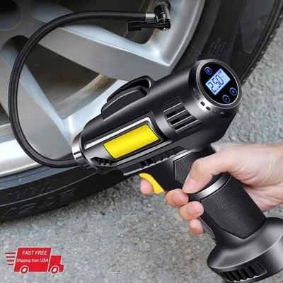 150PSI Tire Fast Inflator Air Pump Compressor LED Light for Car Bike Motor Ball