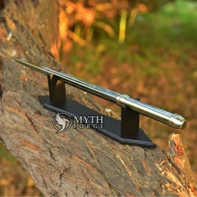 Hoja de ángel súper natural completa de metal con soporte réplica de utilería Foto 1 de 4