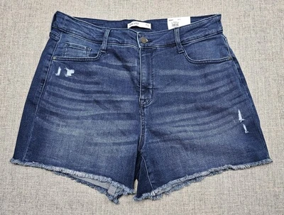 Pantalones Cortos Nine West Para Mujer 12 Denim Desgastado Dobladillo Deshilachado Elastizados Informales Verano Foto 1 de 4