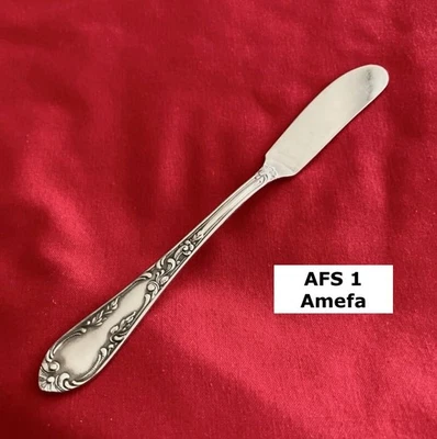 Cuchillo de mantequilla maestro Amefa AFS 1 6 1/4" hoja de desplazamiento cubiertos de acero inoxidable Foto 1 de 4