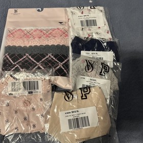 10pc lot Victoria's Secret Pink Panties Mix Lot Thong Boyshort Cheeky New XL