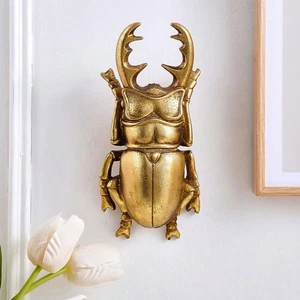 Beetle Figurine Retro Gold Resin Stag Beetle Decor for Office Tea Table Home - Picture 1 of 7