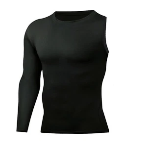 Men Sports Single Sleeve One Arm Compression Shirt Tight Workout Underwear - Picture 1 of 17