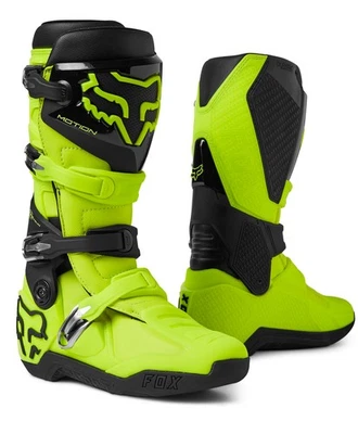 Botas de motocross Fox Racing Motion (amarillo fluorescente) 29682-130 Foto 1 de 4
