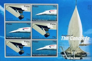 PALAU CONCORDE STAMPS SHEET OF 6 MNH 2006 MNH AIRPLANE AIRCRAFT AVIATION - Picture 1 of 1