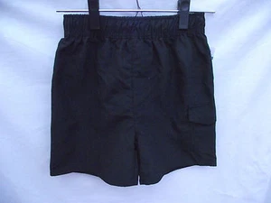 BNWT Boys Sz 7 Smart Black/Grey Urban Supply Elastic Waist Swim Board Shorts - Picture 1 of 2